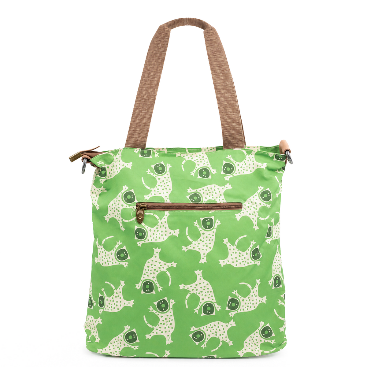 YAN SHUANG Large Green Leopard Bag