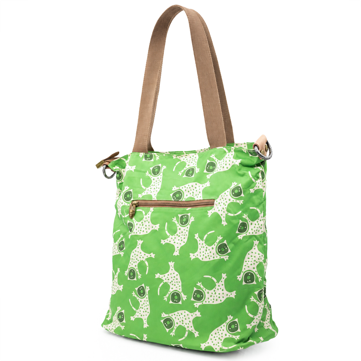 YAN SHUANG Large Green Leopard Bag