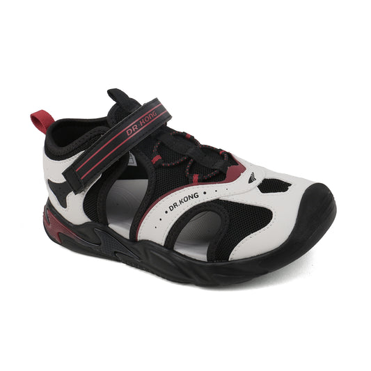 DR KONG 876 WHITE BLACK SANDALS