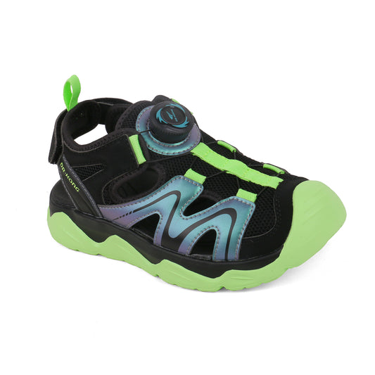 DR. KONG 876 BLACK GREEN BLUE SANDALS