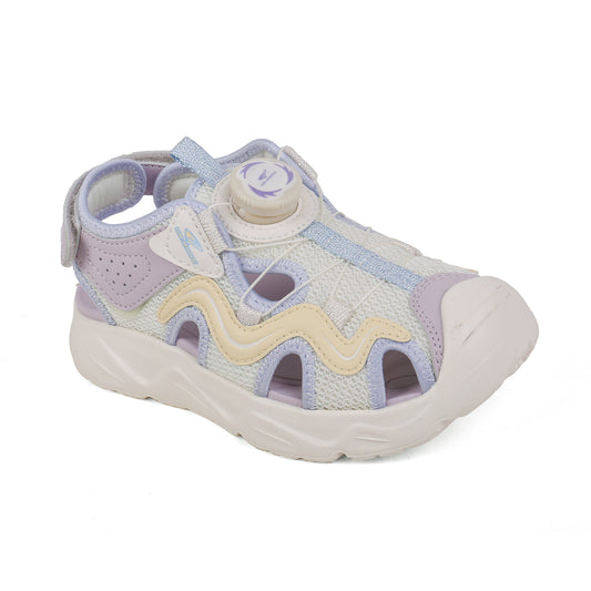 DR. KONG 940 BEIGE PURPLE SANDALS