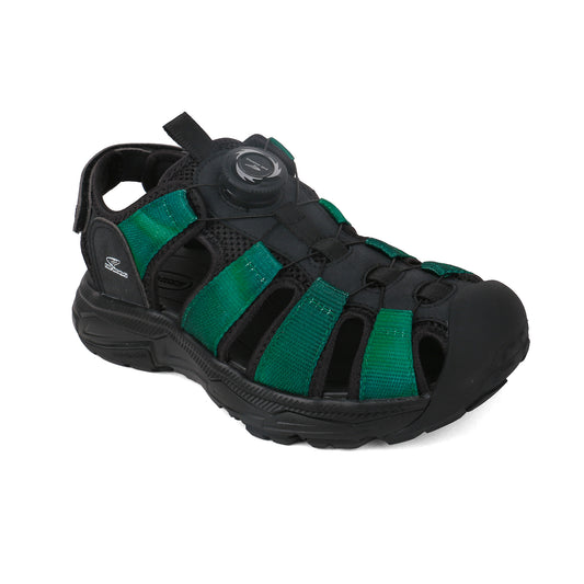 DR. KONG 696 BLACK GREEN SANDALS