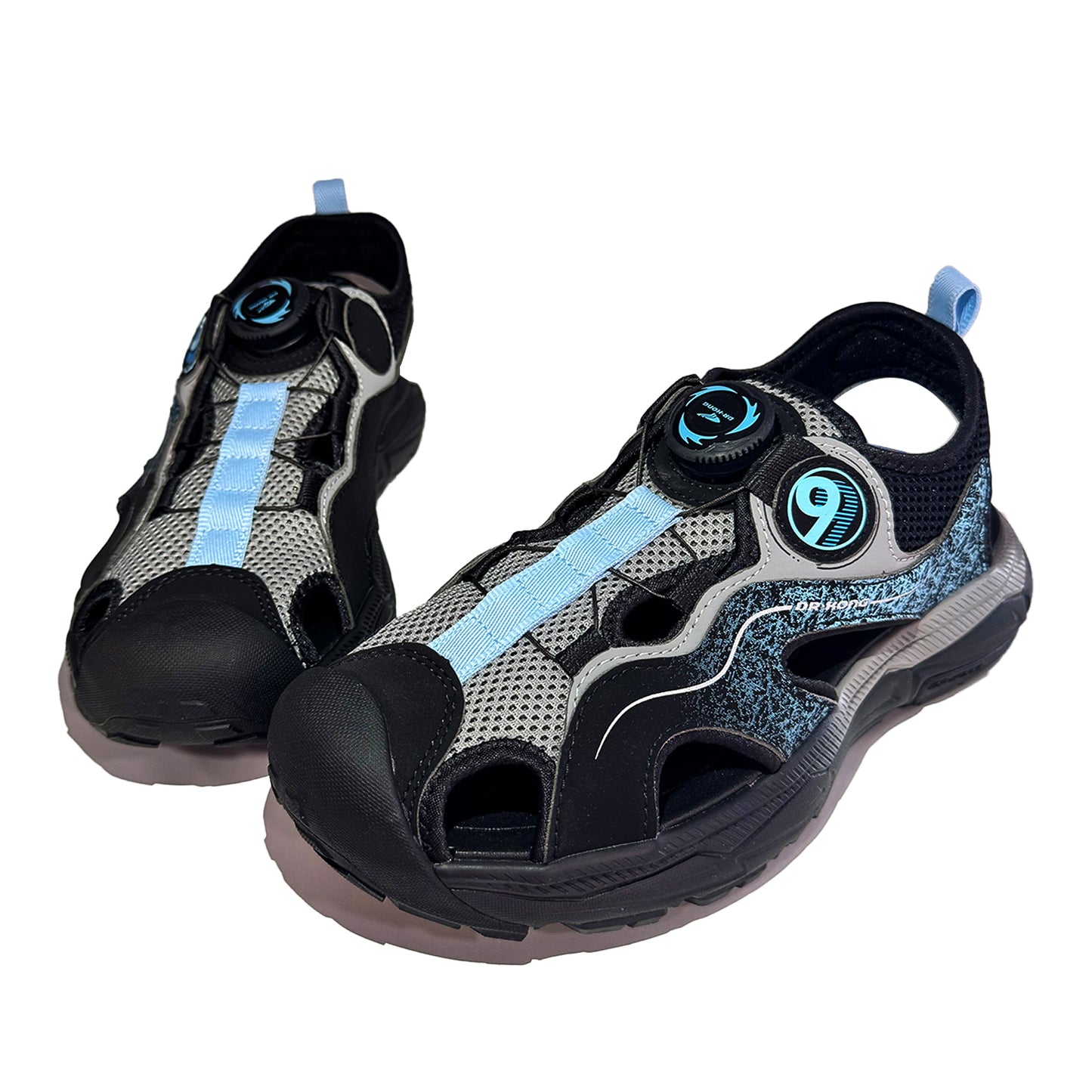 DR. KONG 703 BLACK BLUE SANDALS