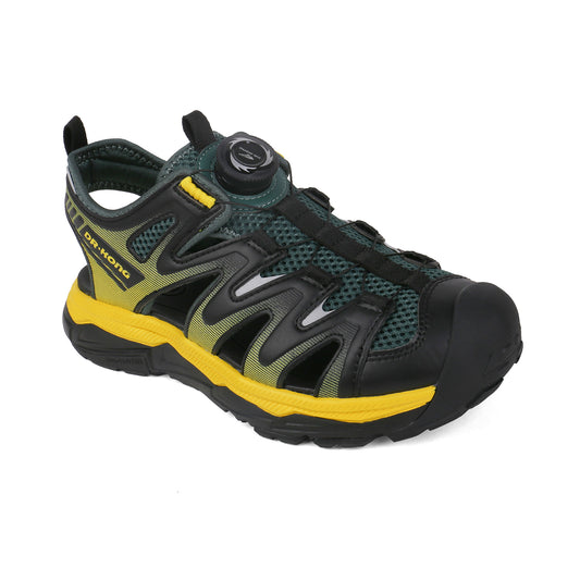 DR. KONG 703 BLACK YELLOW SANDALS